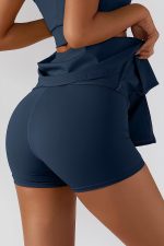 QINSEN Women's Tennis Skirts Stretch High Waisted Golf Skorts Running Sports Workout Activewear - Image 2